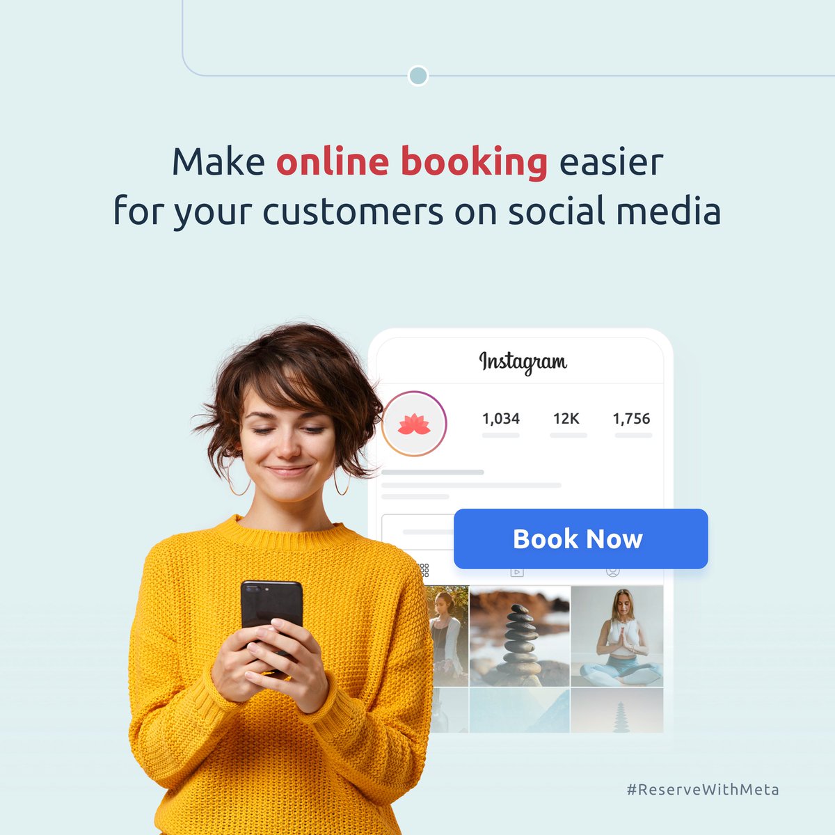 timify's tweet photo. Go and tell your customers! Now they can make a reservation directly with you through your social accounts.
Want to know how it works? Read all about our #ReserveWithMeta app here: https://t.co/5DQf3SEj3v
In #TIMIFY, we are making online booking easier and simpler for everyone https://t.co/i8ObDq1iDw