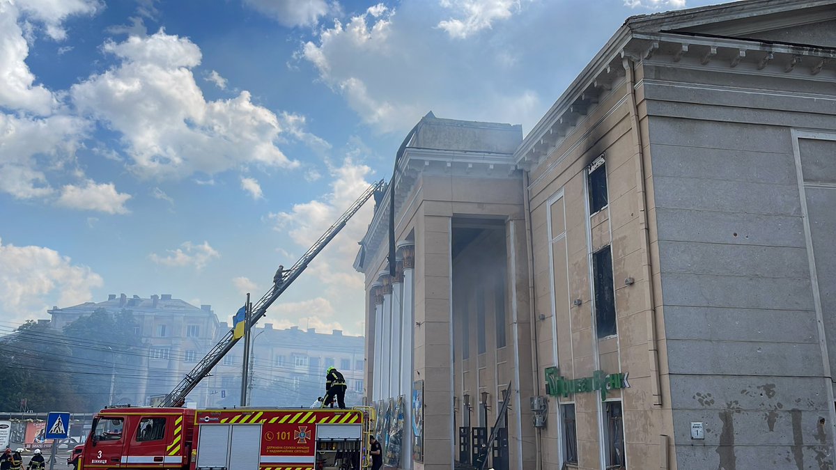 This is #Vinnytsia after today’s Russian air strike