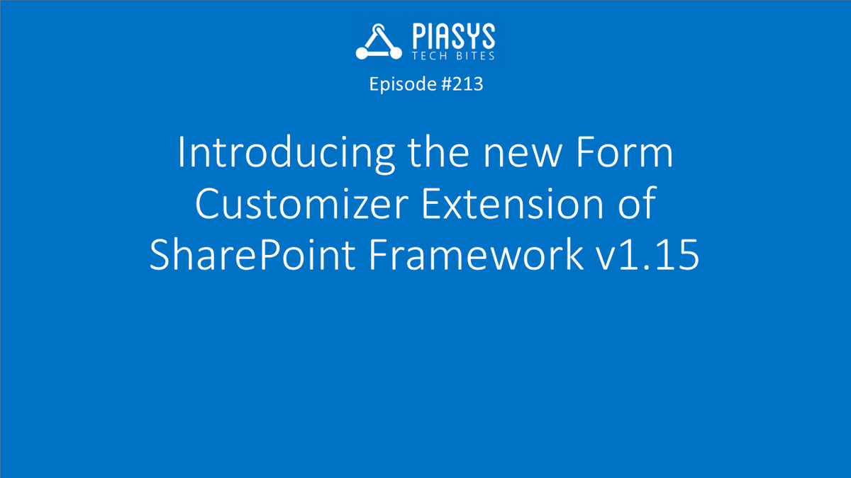 PaoloPia's tweet photo. Let's see how to create Form Customizers with #SharePoint Framework #SPFx 1.15 to customize forms of #SharePoint Online lists and libraries, including #DocumentSet, watching this #PiaSysTechBites video https://t.co/iVOa1bhC6l #microsoft365dev https://t.co/i9aN7kuM0F https://t.co/xmCxoibFIg