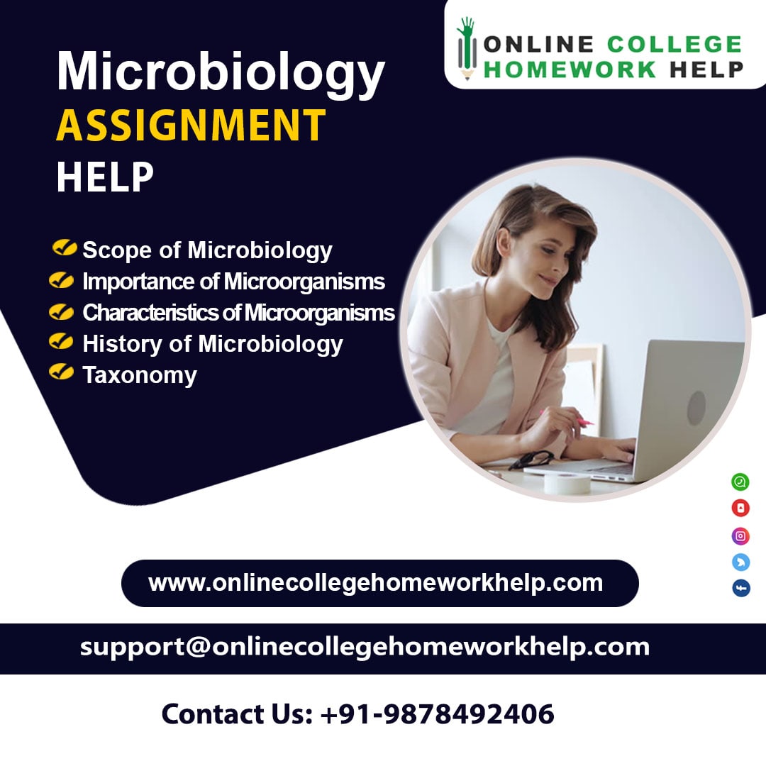 Onlinechwhelp's tweet image. Online College Homework Help is most useful online help portal for the students that providing all Online Microbiology Assignment Help Services.
𝐕𝐢𝐬𝐢𝐭 𝐮𝐬:
➡ onlinecollegehomeworkhelp.com
𝐂𝐚𝐥𝐥 𝐮𝐬☎: +91-9878492406
#microbiologyhomeworkhelp #onlinetutoring