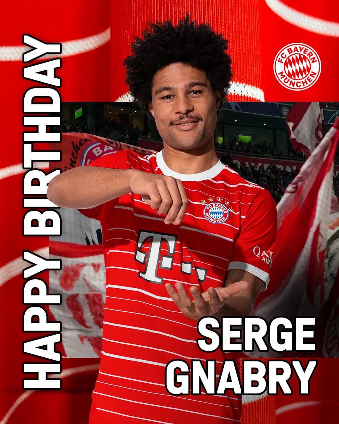 A very happy 27th birthday to Serge Gnabry!   