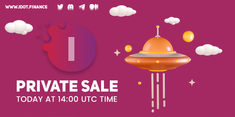 iDot Finance Upcoming Private Sale!

💰 Get ready your bags!
🚦 Hard Cap: 500 BNB

When?
⏰ Starts: 14 July 2022 at 14:00 UTC TIME
⏰ Ends: 21 July 2022 at 14:00 UTC TIME

Rates?
💥Private Sale: 300 IDOT / 1 BNB
💰Presale: 200 IDOT / 1 BNB

Where?
➖ sale.idot.finance