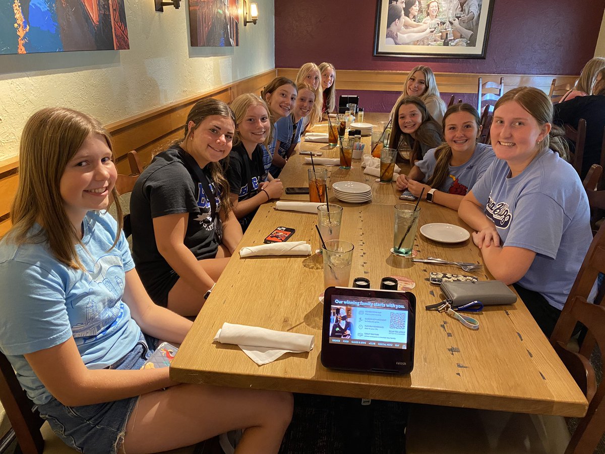 BFMath6's tweet photo. After an evening of team bonding- bowling, Olive Garden, a team meeting and hanging out in the dorm, these Bluejays are up and ready for 3 days of volleyball team camp at Nebraska! Lots of opportunities for improvement and fun to come! https://t.co/E06Tn7T5wm