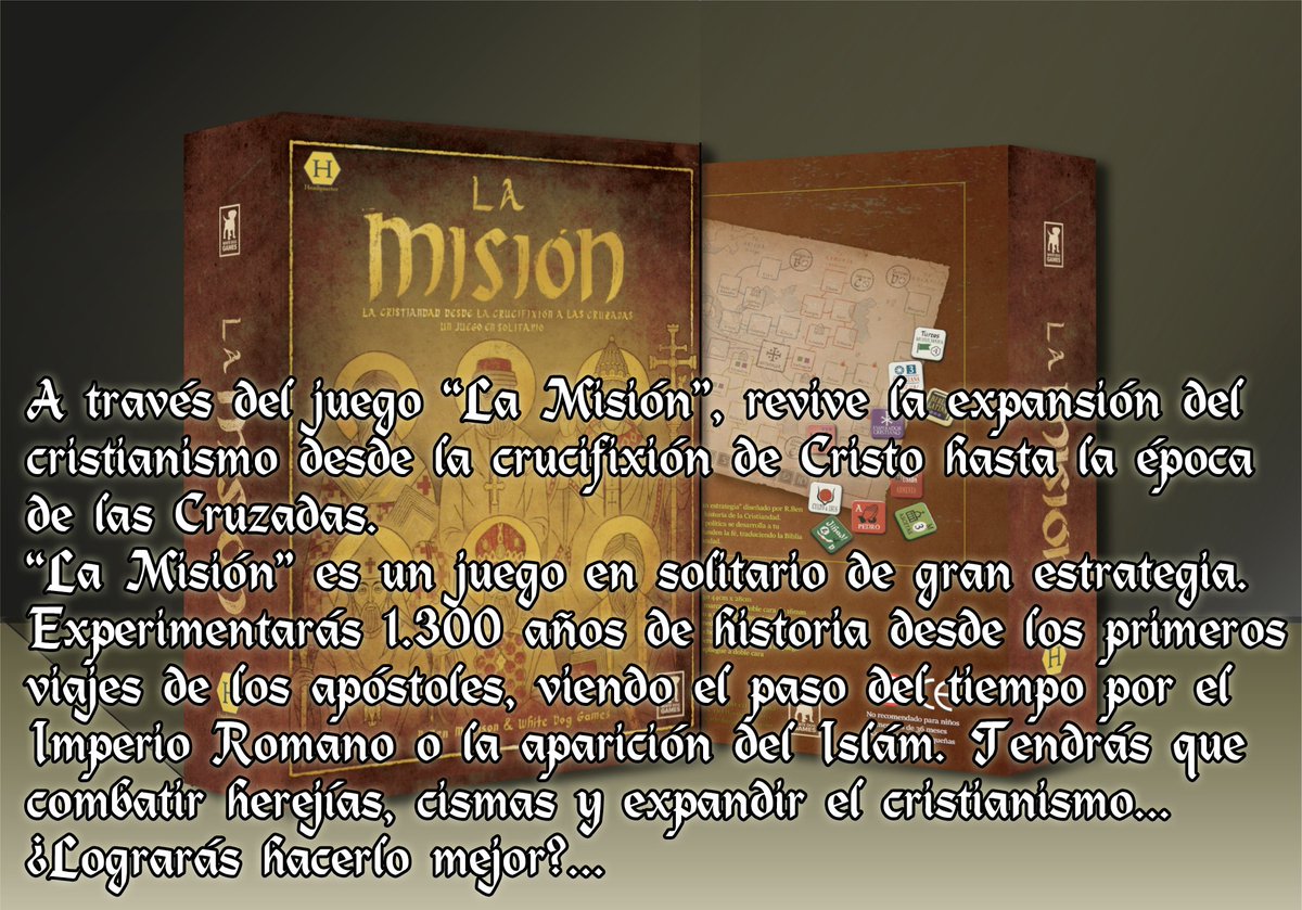 HQWargames's tweet photo. #Cristianismo #Mision #juegos #juegosdemesa #HQ #historia #wargames #tematicos
Si aún no tienes una copia de nuestro juego "La Misión" totalmente traducido al español, puedes adquirir una copia en edición deluxe desde nuestra tienda online:
https://t.co/t3QGdsMA1z https://t.co/AgZnhWw56N