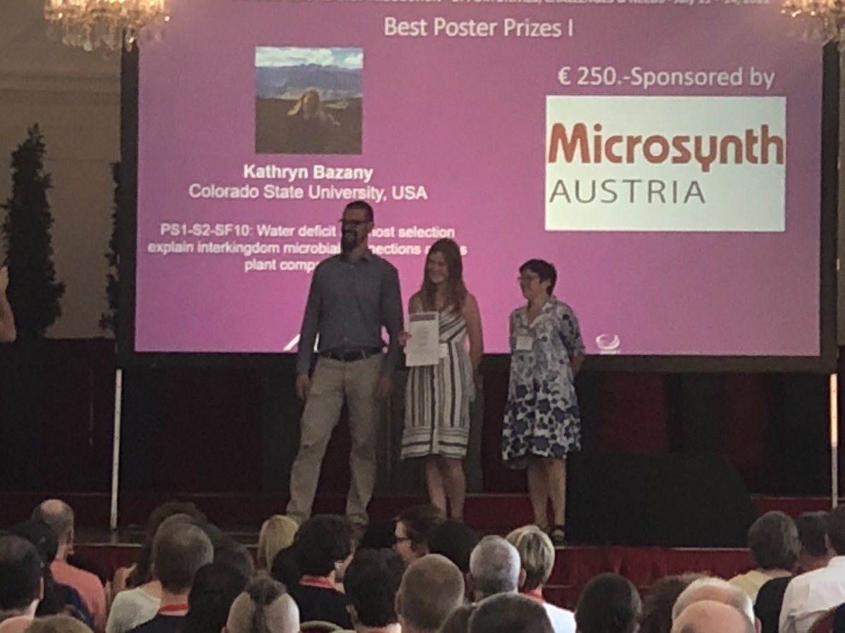 Prof_Braj_Singh's tweet photo. @KateBazany , our star PhD student received the best poster prize at @miCROPe_org . Congratulations! @PankajTri29 @JanPhytobiomes https://t.co/kn3E9hhbXX