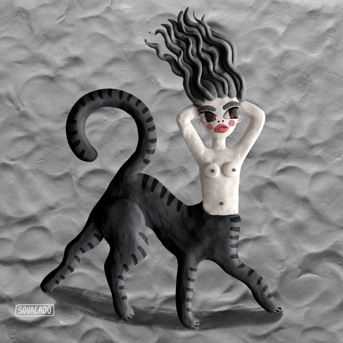 Claydies's tweet photo. New Drop is here!
Blak&amp;White Tiger Lady represent Inner Wildness and Women power, free of social conventions with our own uniqueness and creativity🖤🤍
Celebrating freedom of imagination &amp; inner self🐅

My #claydies_inner_you are hand sculptured out of clay.
🔗Link in bio🔗 https://t.co/uM2kLh2NMq