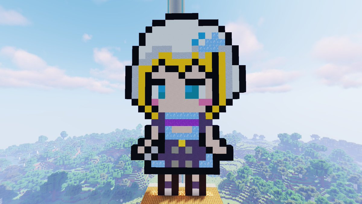 Salted0000fish's tweet photo. minecraft版的萊菈(編排時眼睛超痛0-0)
#萊菈art https://t.co/FC28vKzHUe
