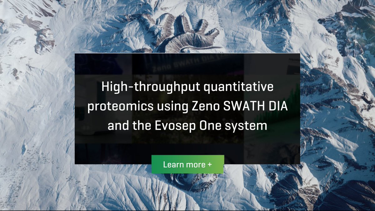 SCIEXnews's tweet photo. Fast quantitative #proteomics... even faster?

With the combined power of #ZenoSWATH #DIA &amp; @EvosepBio's #EvosepOne system, accelerate your translational research! Identify and quantify more proteins at once and learn more about library-free strategies 👉 https://t.co/IWMehpVJlH https://t.co/lRrfHhKsVr