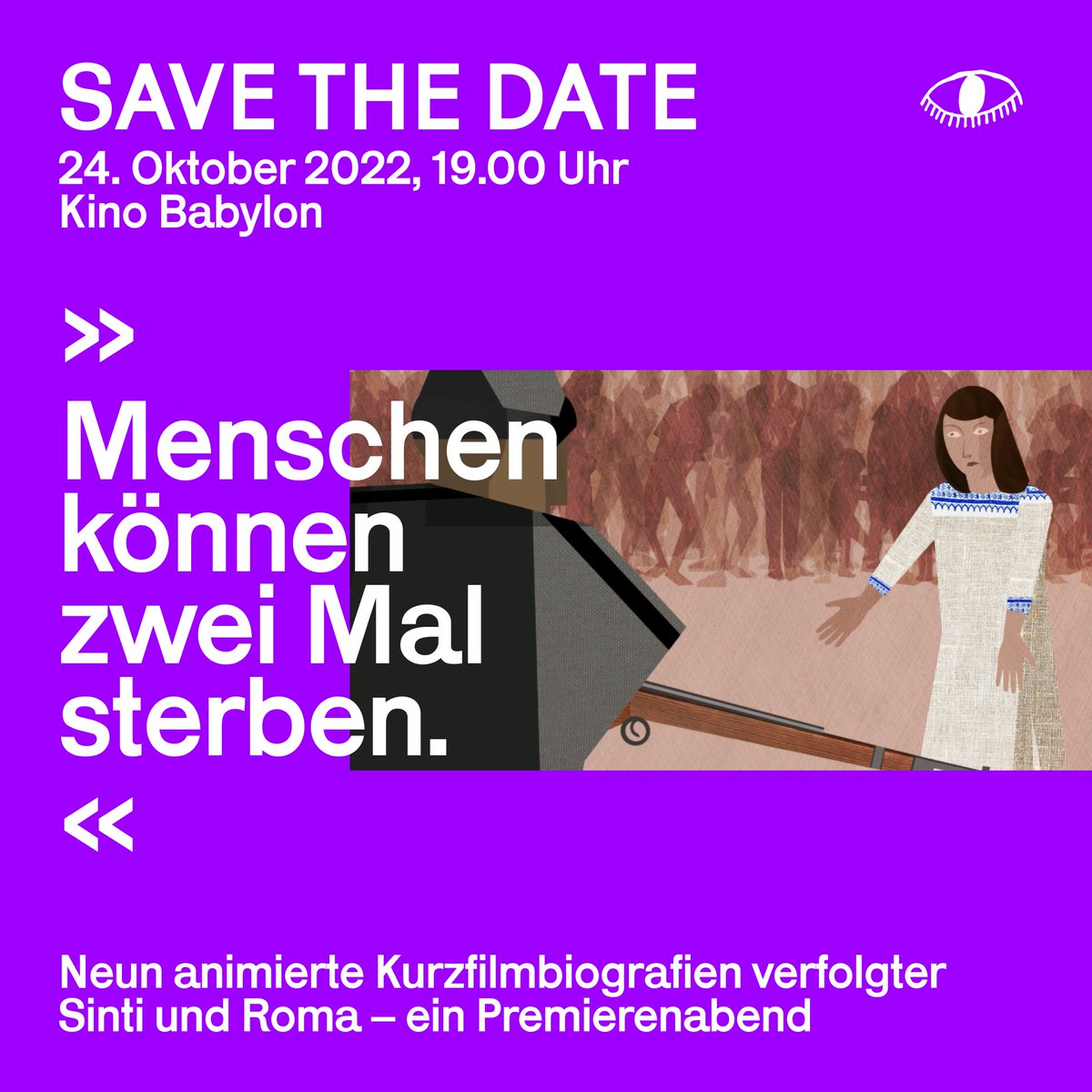 Save the date und kommt vorbei: Am 24.10. startet in Berlin mit der Premiere von neun animierten Kurzfilmbiografien verfolgter Sinti* und Roma* das 6. Roma-Filmfestival AKE DIKHEA?, anlässlich des 10-jährige Bestehens des Denkmals für die ermordeten Sinti* und Roma* Europas.