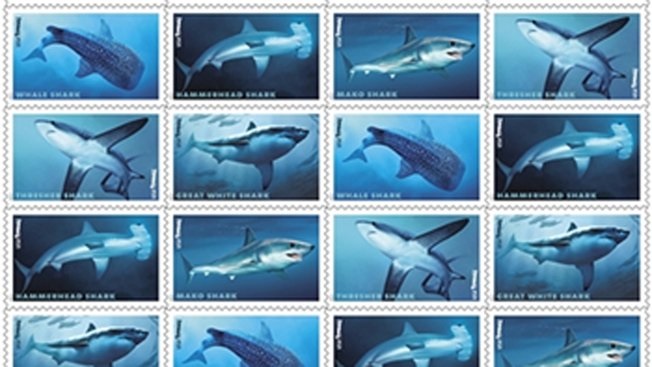 It’s Shark Awareness Day — an event to learn the role these sea creatures play in the world ecosystem. In 2017 the Postal Service issued stamps featuring 5 species of sharks that inhabit US waters. #SharksStamps