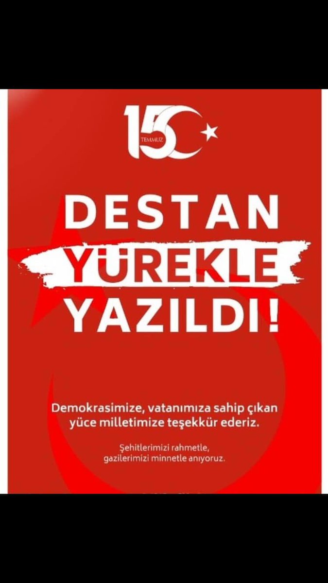 termetso55's tweet photo. 15 Temmuz Demokrasi ve Milli Birlik Gününde, cesaretleriyle destan yazan şehitlerimizi rahmetle, kahramanlık timsali Gazilerimizi minnet ve saygıyla anıyoruz https://t.co/rFlLGpK3ax