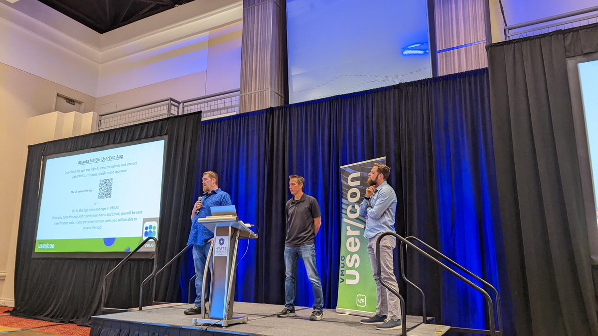 MyVMUG's tweet image. It&apos;s time! The #ATLVMUG UserCon has officially begun! We&apos;re so glad to be back IN-PERSON again. Make sure you grab a seat! Your keynote speaker Dave Morera is starting now, and you won&apos;t want to miss out!