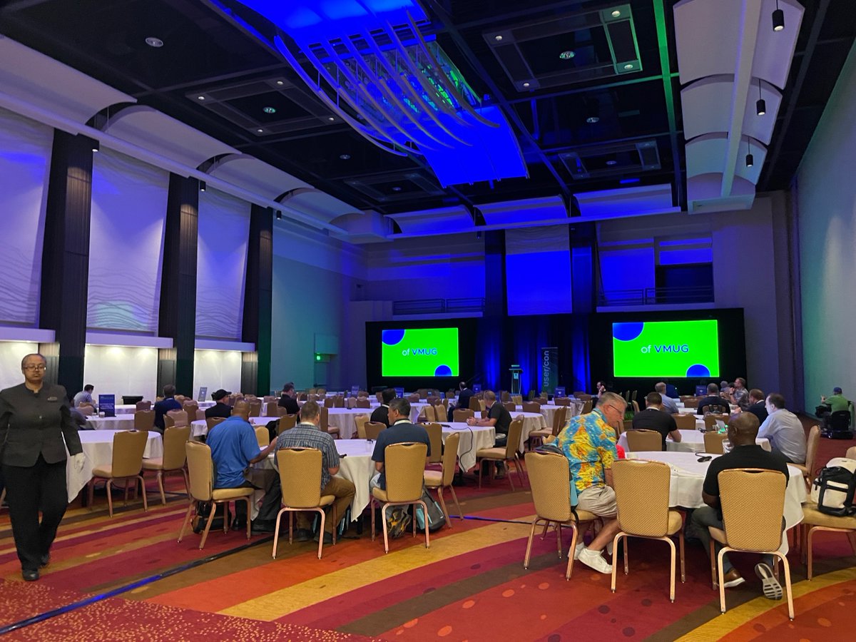 MyVMUG's tweet image. It&apos;s time! The #ATLVMUG UserCon has officially begun! We&apos;re so glad to be back IN-PERSON again. Make sure you grab a seat! Your keynote speaker Dave Morera is starting now, and you won&apos;t want to miss out!