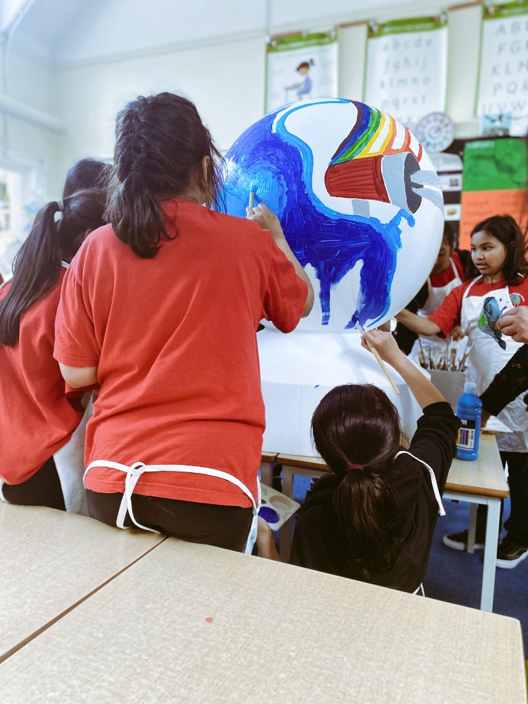 MrsShawMorgan1's tweet photo. The KS2 globe is complete and ready for the final step -varnish! Are we all ready for the big reveal on Monday? #Excited #BLM #Art
@BirchfieldsPS @TWR__org https://t.co/ottqL8tw6X