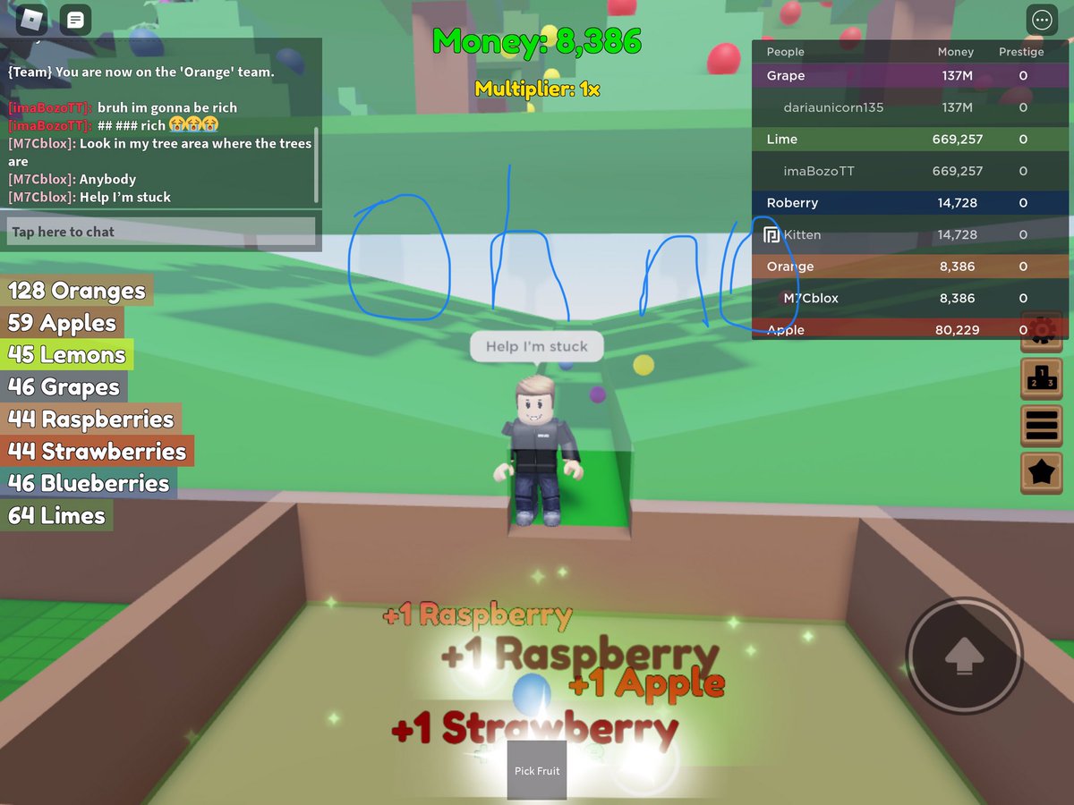 MC20193537's tweet photo. For whoever made fruit juice tycoon: I got stuck somewhere https://t.co/1VqgxE2MOh