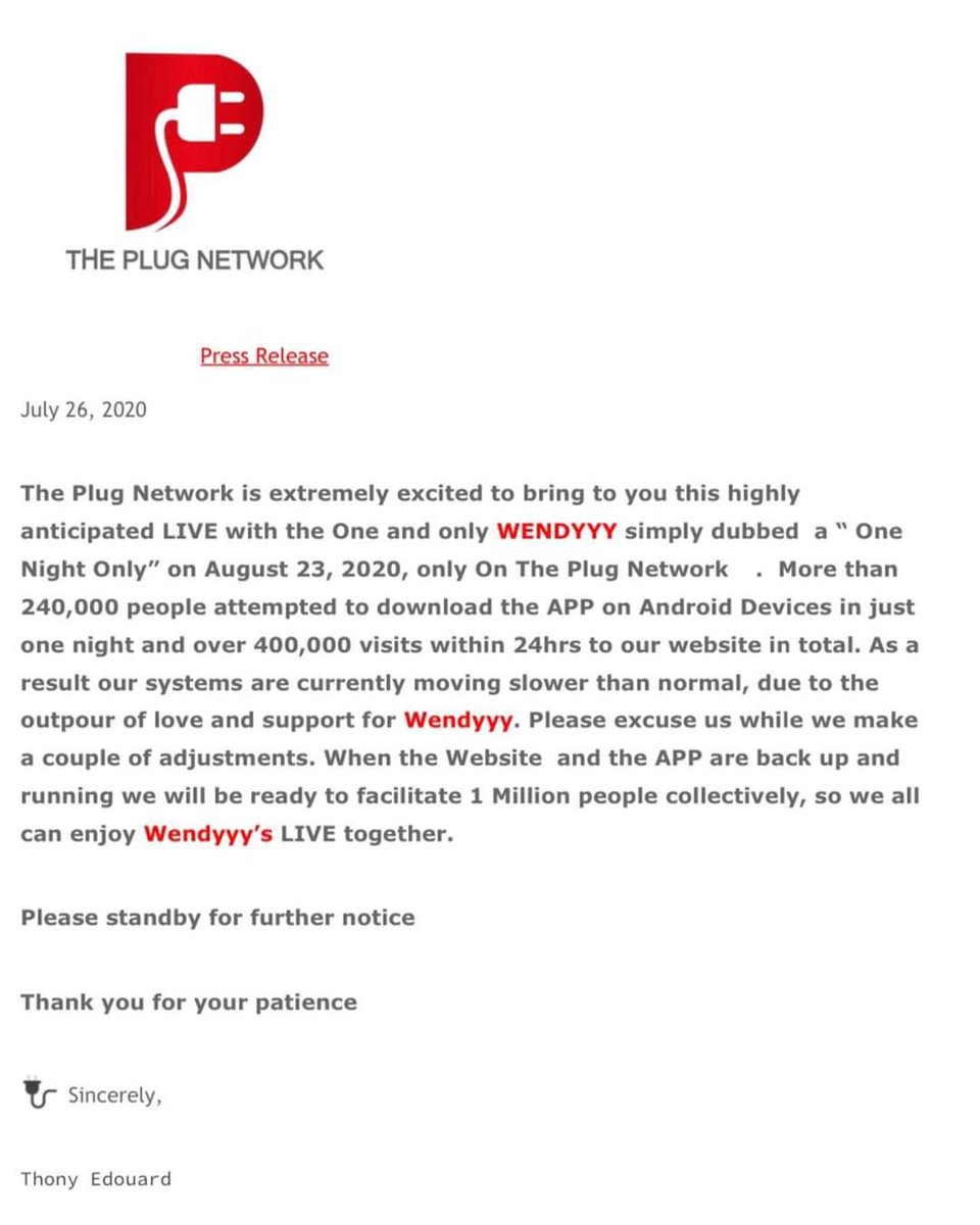 Loukendy_Media's tweet photo. 26 Juillet 2020 #ThePlugNetWork
- 240,000 moun ki te eseye telechaje App la sou Android
- 400,000 moun sou WebSite la
Imagine'n ... 👇
- 120K nan 240k te reyisi
180k nan 400k la te reyisi
120k × 5 = $ 600,000
180K × 5 = $ 900,000
NB:gen pisibilite pou 1M te gadel !! https://t.co/9iUIAMONrq