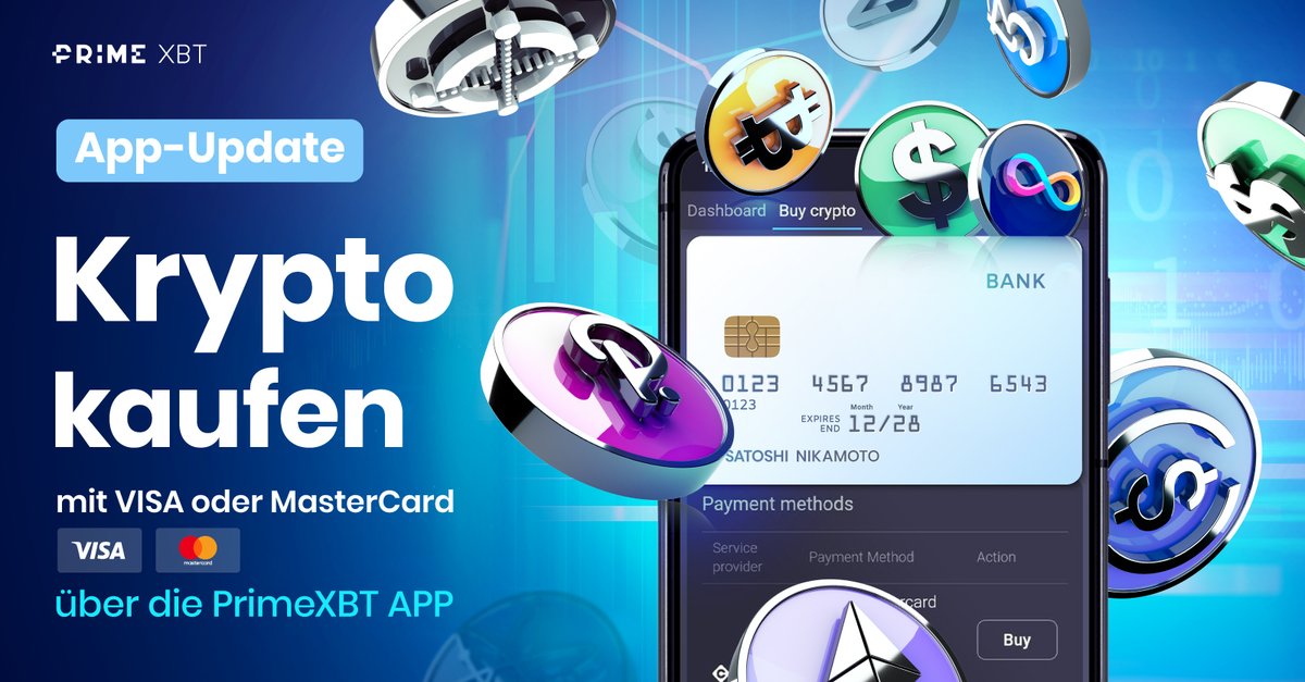👏 Krypto kaufen auf #PrimeXBT wurde gerade einfacher!

💳 Kaufe Krypto jetzt direkt in der iOS &amp; Android App. Verwende Deine Debit-/Kreditkarte, um Deine bevorzugten #Krypto-Assets über die App zu kaufen.

Download hier:
📲 Android 👉
📲 iOS 👉 
deu.primexbt.com/3BALtk7