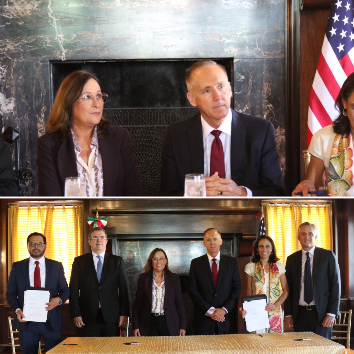 Informa el presidente <a href="/lopezobrador_/">Andrés Manuel</a>  sobre algunos de los proyectos de inversión de empresas estadounidenses en México en transporte de gas; planta de licuefacción; extracción de gas y fertilizantes.
La política energética del <a href="/GobiernoMX/">Gobierno de México</a> con balance en el sector para bien de 🇲🇽