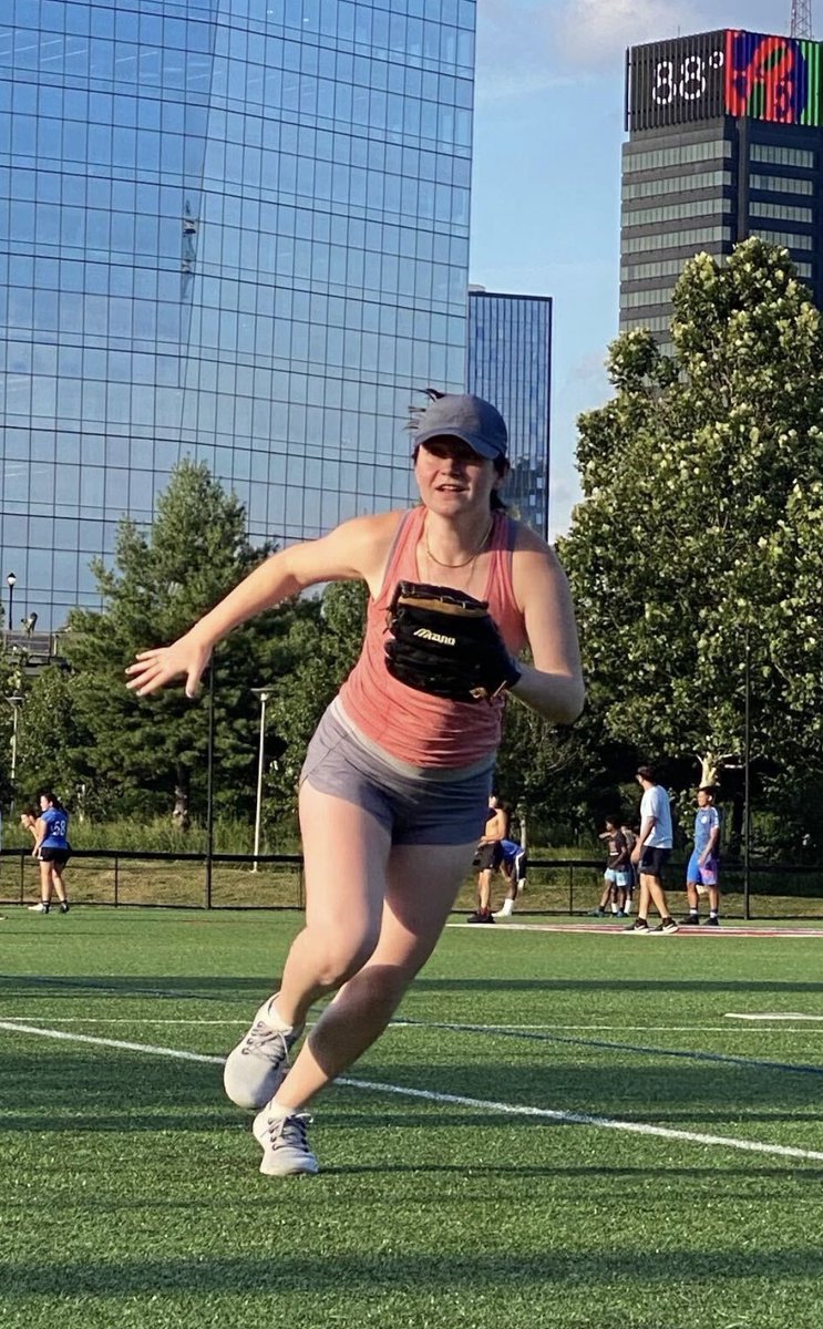 MJMitchell_Lab's tweet photo. At #CRS2022 but a huge shout-out to our @MJMitchell_Lab softball team “Mitch’s Pitches” on a big 15-0 opening day win! 2 home runs by @AlvMukalel, gold glove defense by @hannahsafford_, epic cheering squad w @HannahGeisler_+ Scaleup Shepherd, what more could a PI ask for #proudPI https://t.co/5sqHwo1QJR