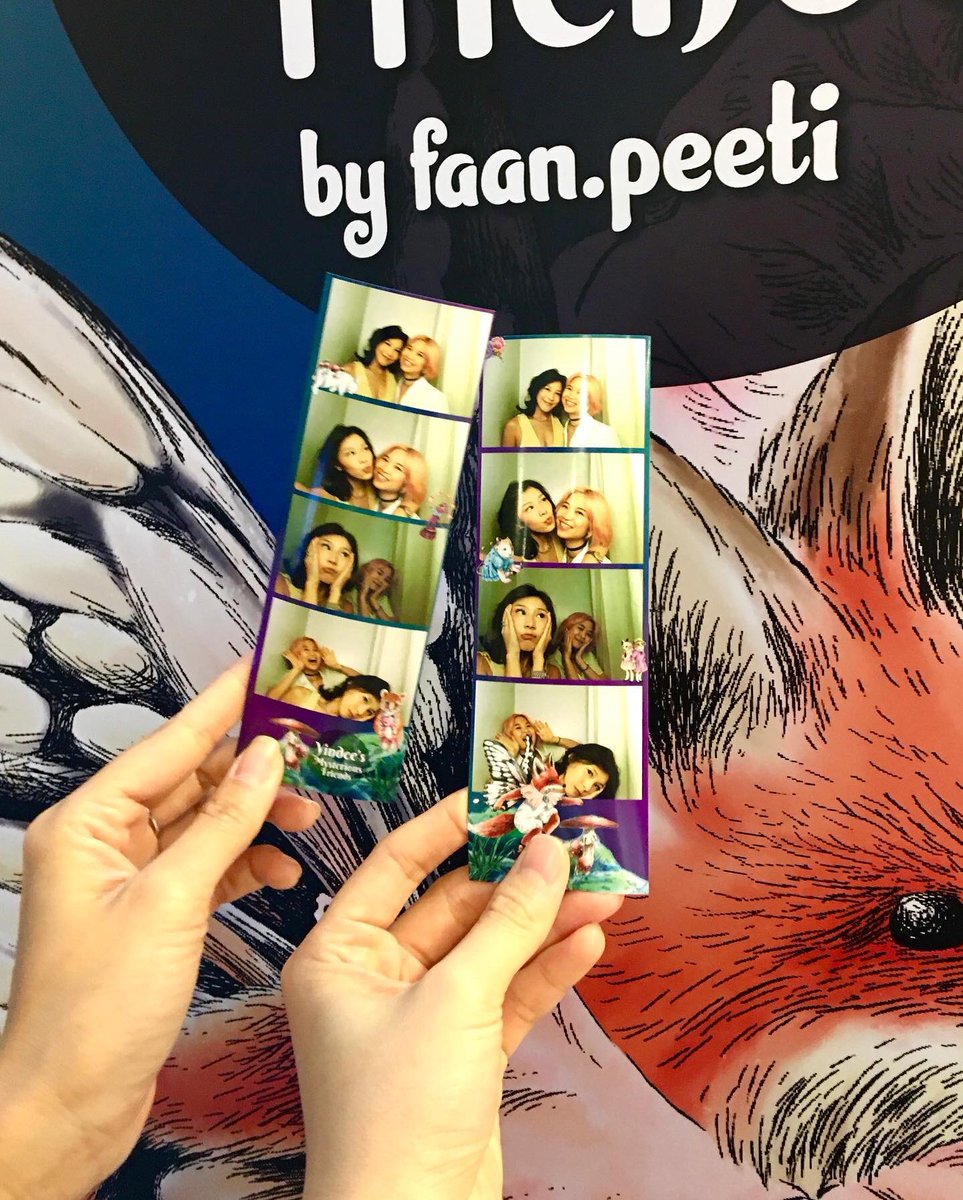 There is a photo booth decorated in my art theme!
 If you guys visit ‘Yindee’s Mysterious Friends’ exhibition. You can take a photo set with my Sophia, the tiny fox. 
The photo booth is located on the second floor near the elevator. 
Please enjoy!!
🦊📸

#yindeemysteriousfriends