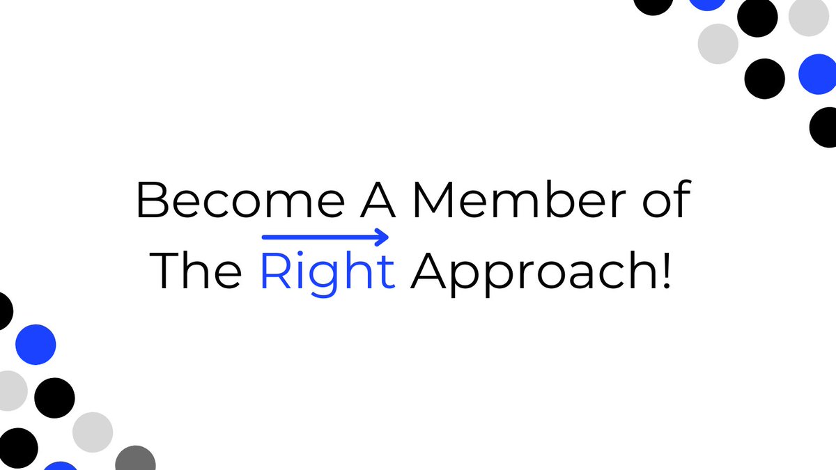 therightappr's tweet photo. Become A Member of The Right Approach!
#TheRightApproach https://t.co/chiNL5H5e5