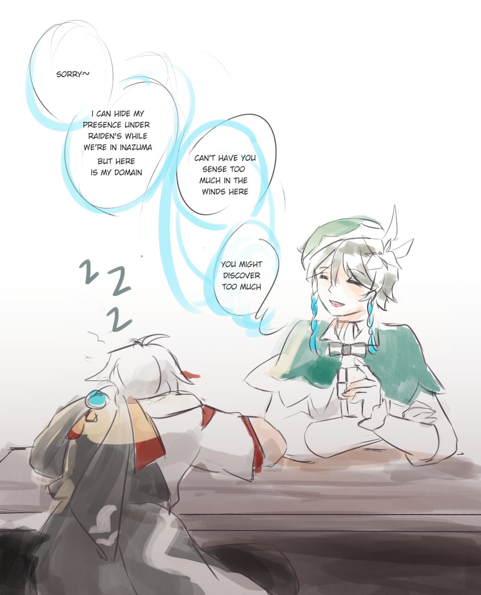 i don't believe he really "accidentally placed some fruity cocktails" for Kazuha at all