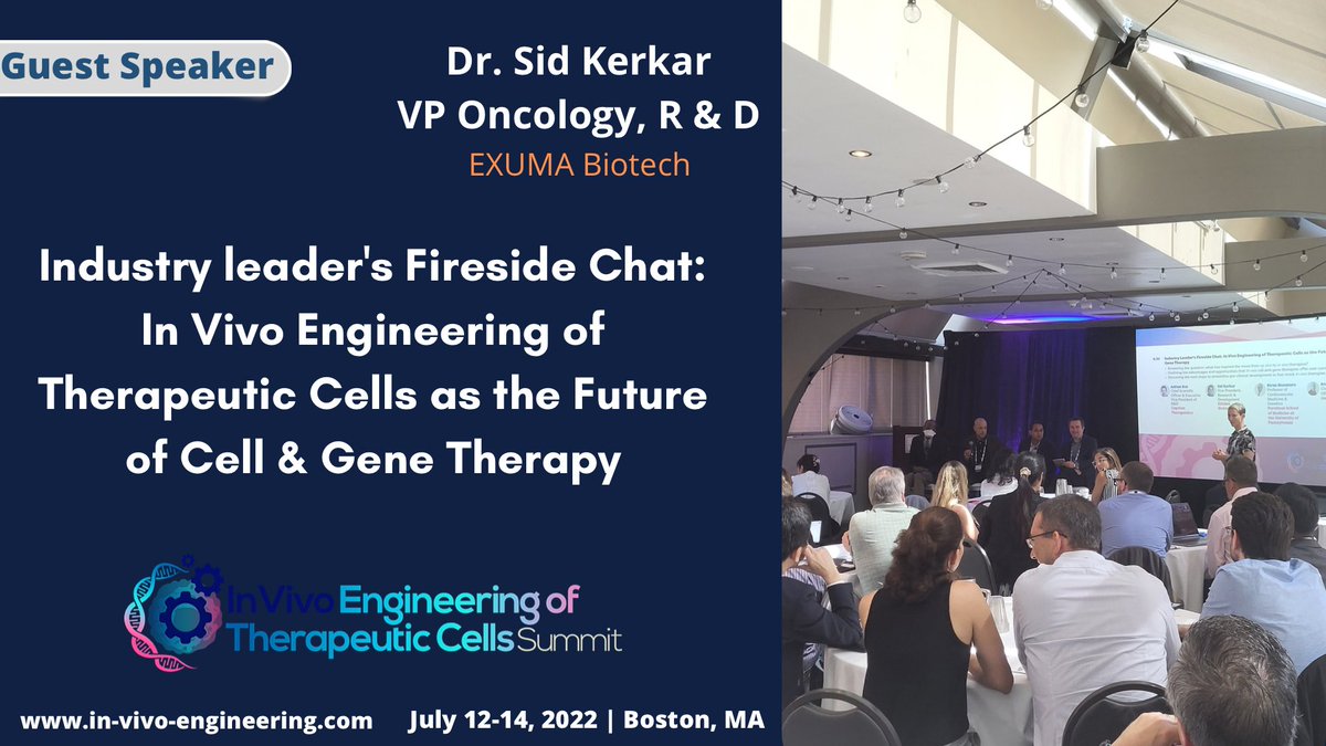 <a href="/ExumaBiotech/">EXUMA Biotech</a>'s VP of Oncology, R&amp;D, Dr. Sid Kerkar, is in #Boston this week to discuss the advantages and how to fast-track in vivo cell &amp; gene therapies to the clinic. #biotech #oncology #invivo2022 #cellandgenetherapy