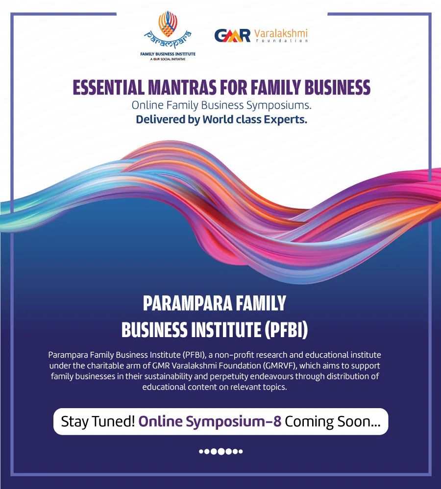 PFBIInstitute's tweet photo. Think Family Businesses, Think Parampara Family Business Institute (PFBI).
We are back with another exciting #OnlineSymposium - 8.
Stay tuned for more!
Visit https://t.co/Gc2w5jn1Dr to know more!#PFBI #PFBI_Mantras #MSMEs #FamilyBusiness #Entrepreneurship @davidwerdiger https://t.co/SzxFevljjG