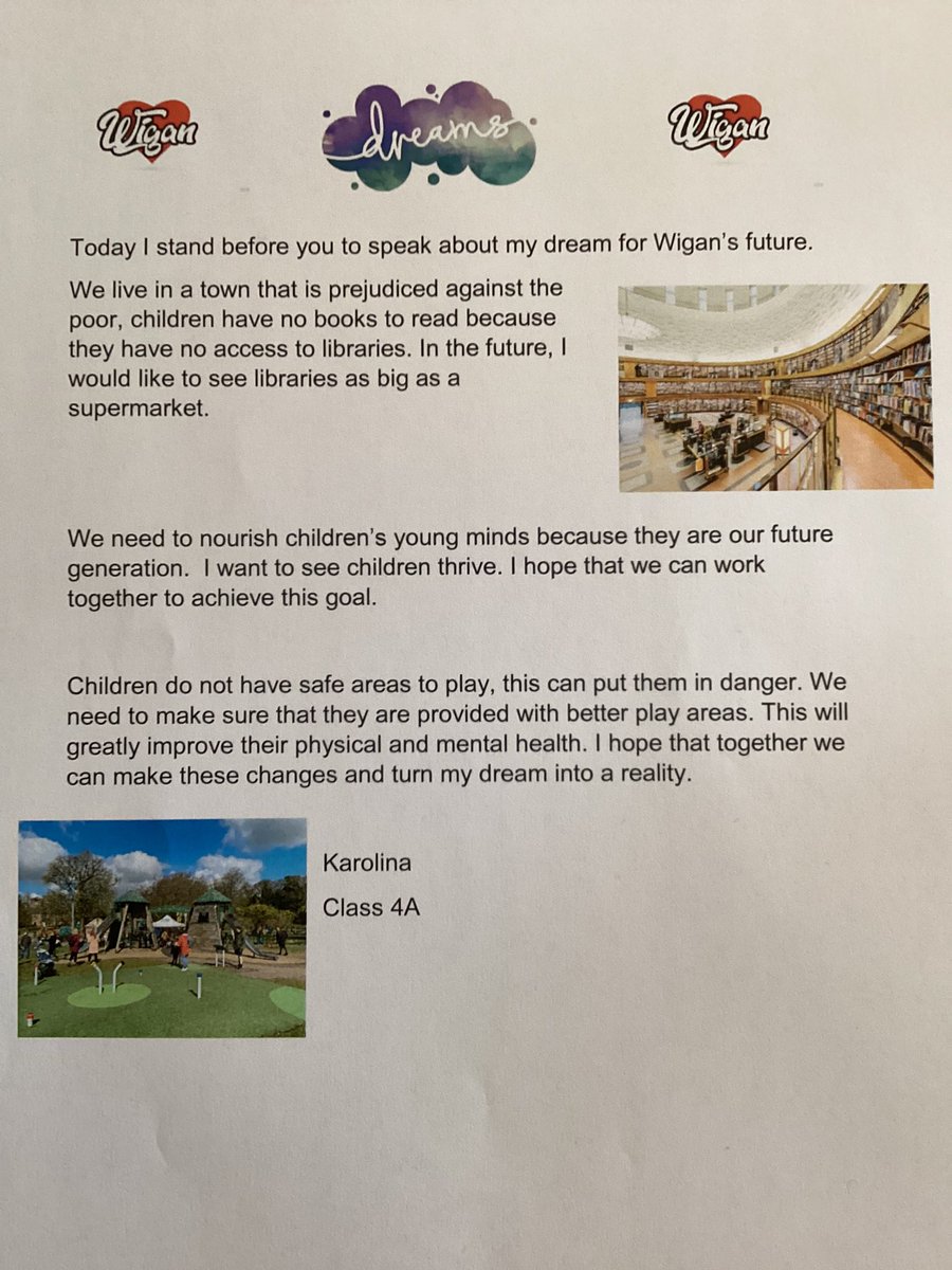 InceCEPrimary's tweet photo. Karolina from 4A has been letting her light shine in English. She has typed her hot write which was to write a speech about her dreams for Wigan. Well done Karolina. #letyourlightshine #hotwrite #english https://t.co/fmkAChJjLO