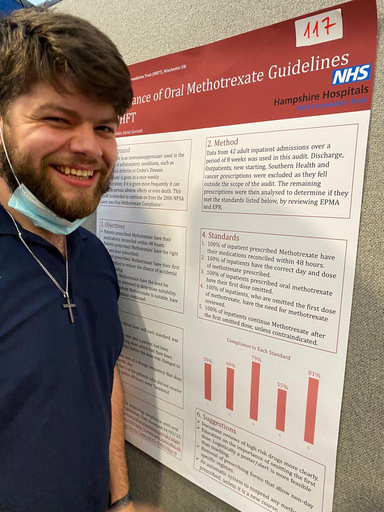 HHFT_PreReg's tweet photo. Yesterday, we showcased our audit &amp; QI posters at the #traineepharmacist regional event by @HEE_SouthPharm @PWD_South

We’re particularly proud of Hannah, being selected to present to over 150 trainees, and Rawa, winning the trainee choice award for her poster! #welldone 👏🏻 https://t.co/o9VPPsITPy