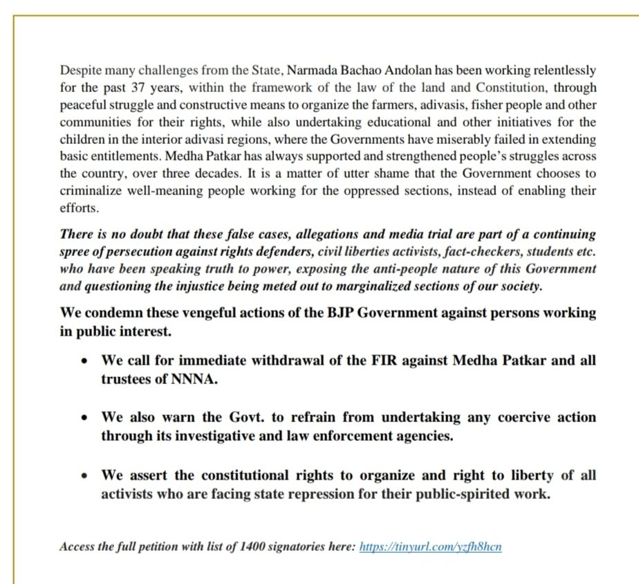 NAPM India on Twitter "PressRelease 1400+ activists from 23 states