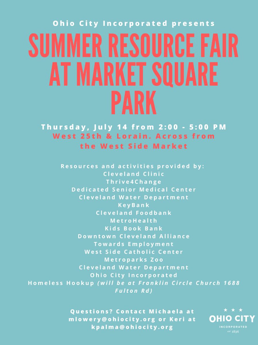 FREE today at Market Square Park: 
📗 2-5p Resource Fair | Featuring job opportunities, activities, and other resources for the neighborhood. 
🧘 6:30-7:30p Community Yoga | All levels, all abilities yoga practice. Please bring a mat and water. 

cc: @KerryMcCormack1