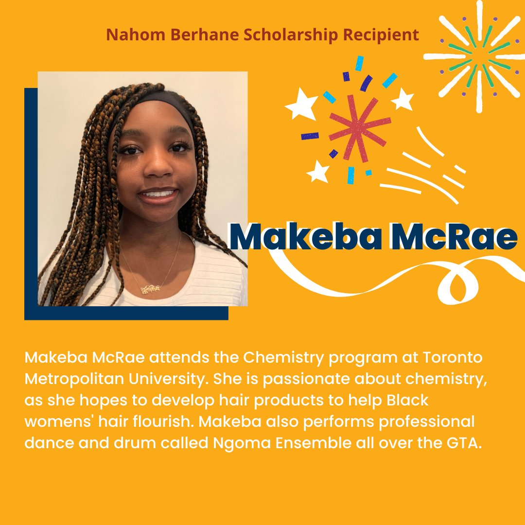 AccessAlliance's tweet photo. For 7 years, the Nahom Berhane Scholarship for Leadership &amp; Inclusion has supported underresourced racialized young leaders to succeed. Today we proudly announce the 3 recipients of NBS 2022. Congrats!🎉
More info: https://t.co/qffDKtHCt1
Donate: https://t.co/lrjlzS6yyH https://t.co/pDN4Hw86fp