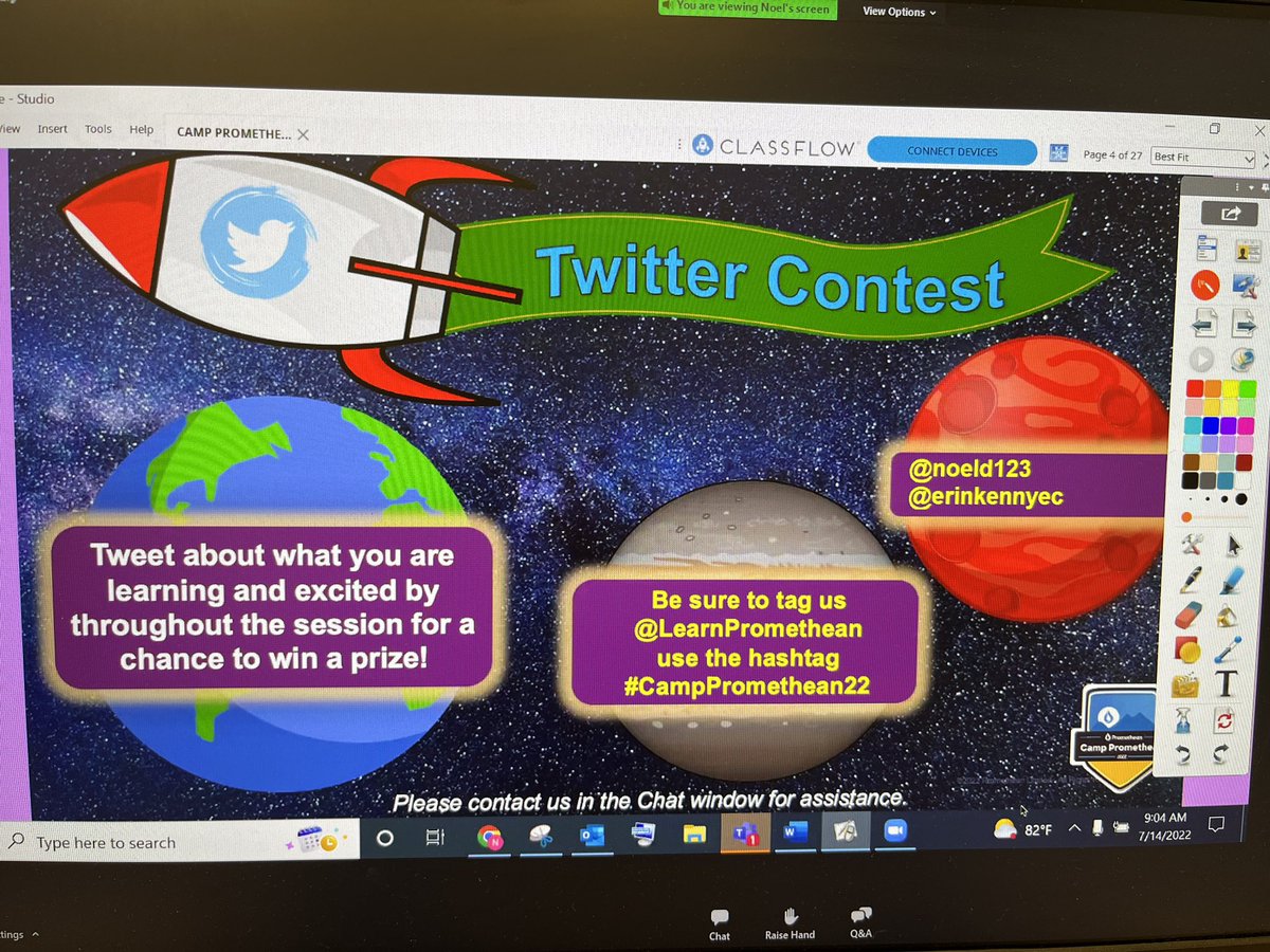 Camp Promethean session 1! @LearnPromethean <a href="/noeld123/">Noel</a> <a href="/Erinkennyec/">Erin Kenny</a> #camppromethean22