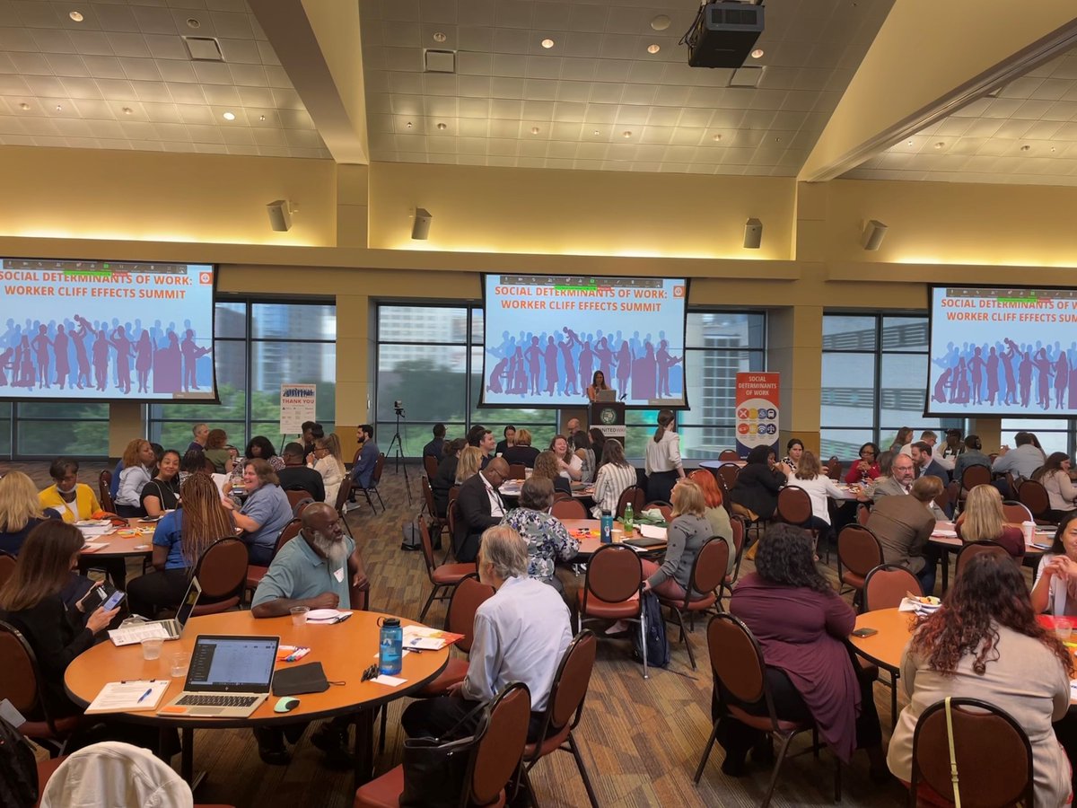 UnitedWayCLE's tweet photo. Our Social Determinants of Work: Worker Cliff Effects Summit is happening now. We’re excited to welcome 250+ guests in-person and virtually. Looking forward to a day of learning, collaboration, and a concerted effort to advancing access to work in our region. #SDOWCLE https://t.co/DtnOaBkS8E