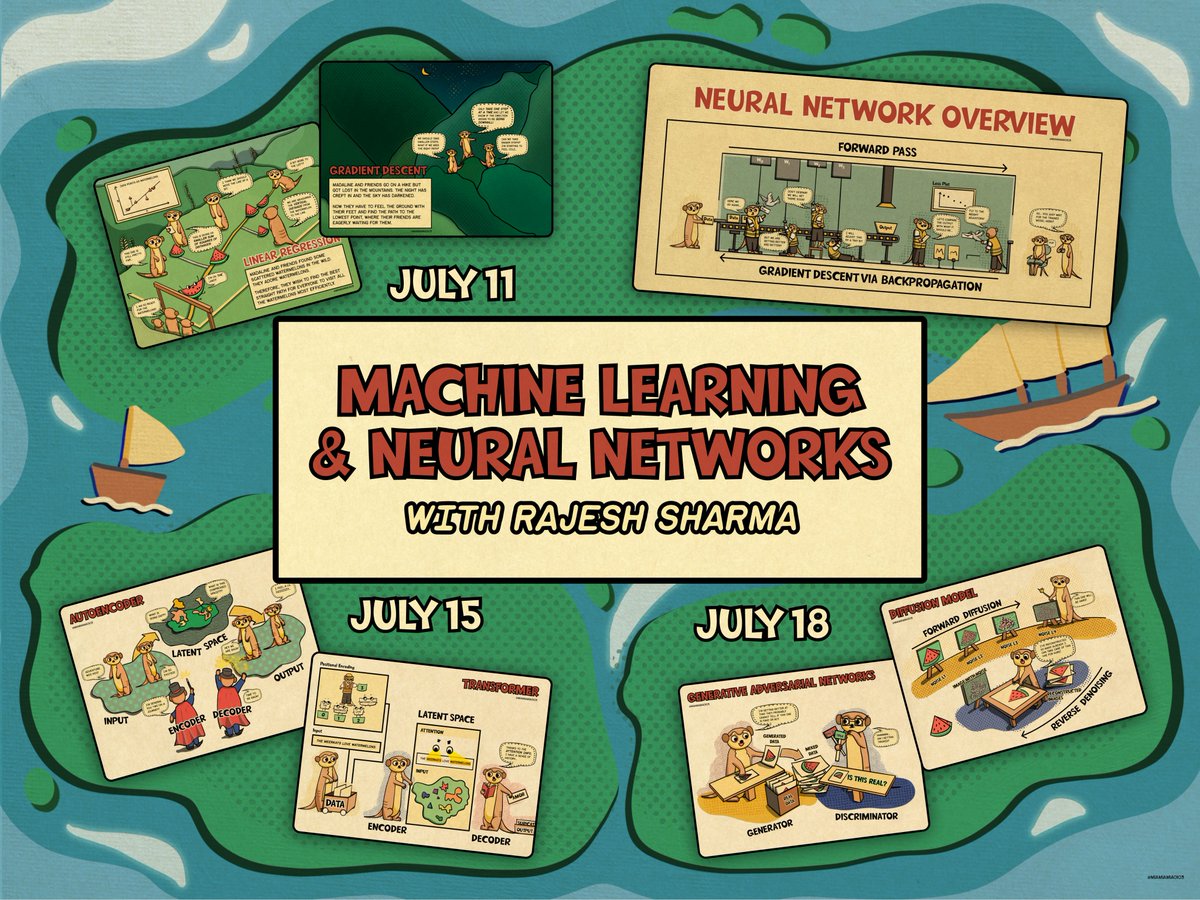 Sign up NOW: Pts 2+3 <a href="/SpireAnimation/">Spire Animation Studios</a> VP Engineering Rajesh Sharma <a href="/xarmalarma/">Rajesh Sharma</a> teaches @SIGGRAPH Univ FREE #MachineLearning #NeuralNetworks series: 12-1:30p PT, Fri 7/15 &amp; Mon 7/18. Build understanding of basic principles thru theory &amp; hands-on practice! ➡️smithbucklin.zoom.us/webinar/regist…