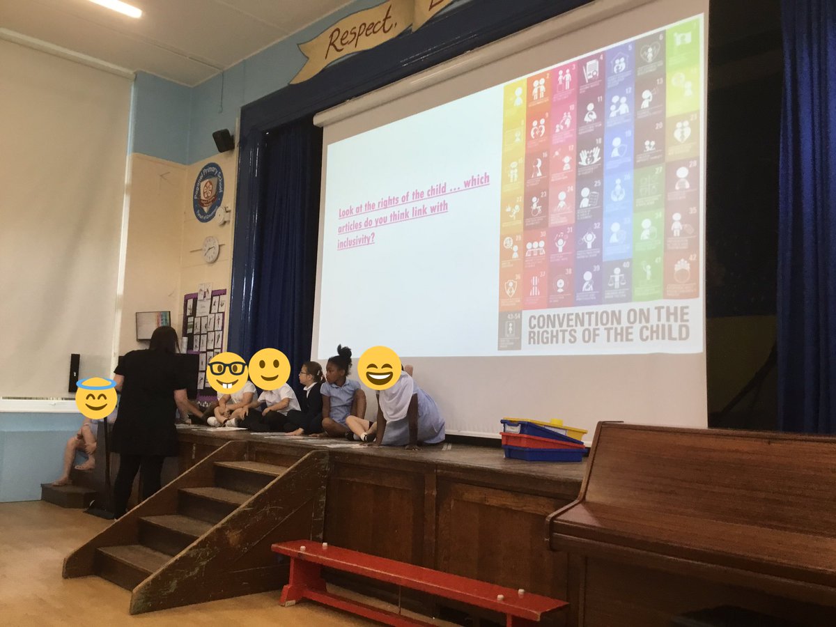 MissSilk3's tweet photo. @MissONeill2B your first assembly! Congratulations! My children have been talking all about inclusivity after your assembly @paganelschool https://t.co/2cQxMLSXFK