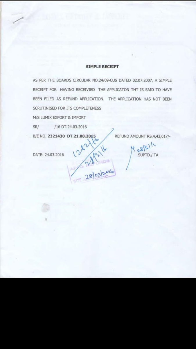 <a href="/cuschn/">cuschennai_tweet</a> <a href="/cbic_india/">CBIC</a> <a href="/dgftindia/">DGFT</a> <a href="/FinMinIndia/">Ministry of Finance</a> it's been 7 years since we are waiting for our own money from the government or customs. Even today not even once any officer took the onus to call us or do something about our refund... Misery of Indian businessman....
