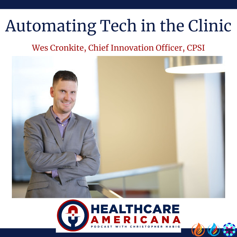 The latest episode of Healthcare Americana is here: healthcareamericana.com/episode/automa… Healthcare needs to focus on #innovation. Wes Cronkite of CPSI is moving the clinicians, and the tech they use forward by using automation to help clinics focus more on patients and less on the computer.