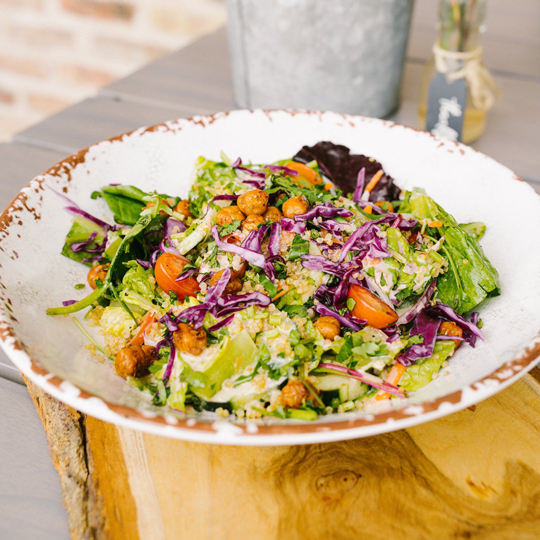 Crispy Tahini Salad is BACK! 🥗🥗🥗

We are permanently putting it on the menu thanks to y’all’s feedback. Tangy tahini dressing, crispy garbanzo, red cabbage, quinoa, and organic spring mix is here food good. Try it on your next visit! 

#craftpita #truemediterranean