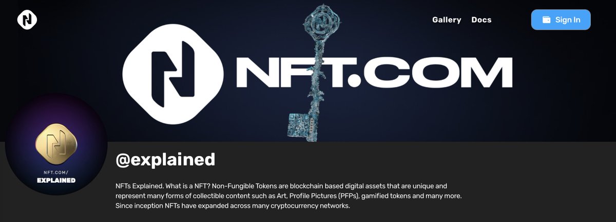 Minted a Genesis key on NFT.com and grabbed the name NFT.com/explained Over the last 2 years I have been collecting NFTs and love what NFT.com is doing for the future of NFTs.   #keyfollowkey #nft #mint