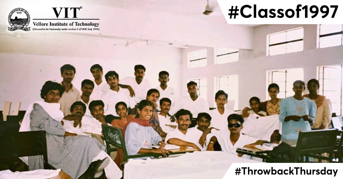 VIT_univ's tweet photo. #ThrowbackThursdayMemories – of our #Classof1997
#VIT looks forward to welcoming #Batchof97 on July 24, 2022. #Alumni who are unable to be part of this reunion can join us virtually.

#VITAlumniMeet #VIT1997Alumni #Classof1997  #VITMemories https://t.co/DHwuRQzGmN