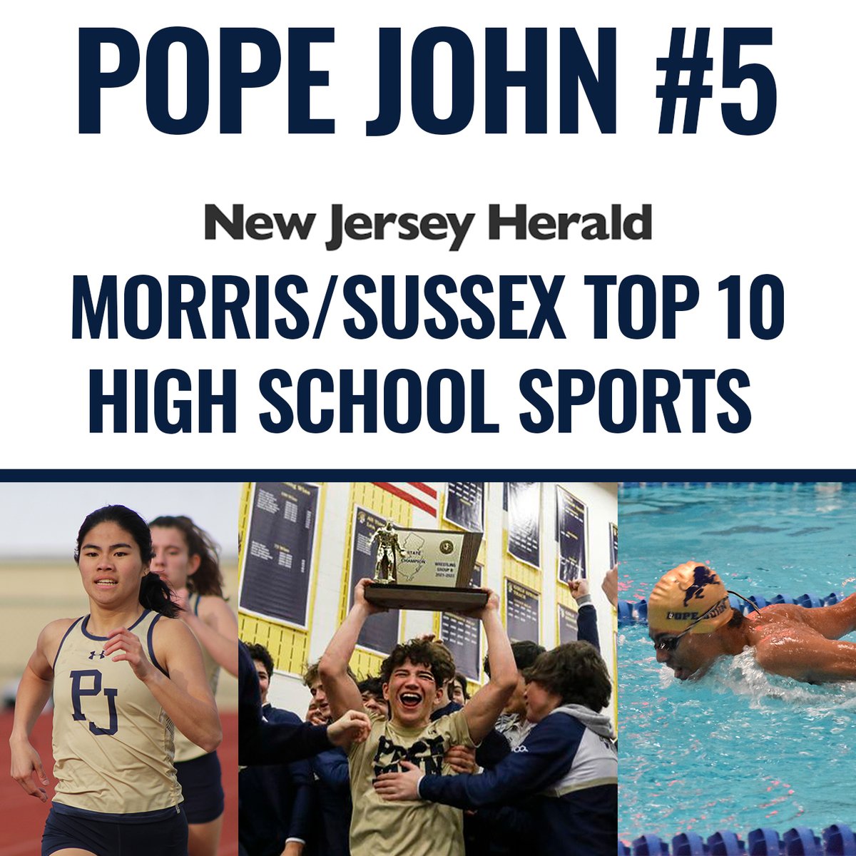 Pope John ranked 5 in Morris and Sussex Counties by the New Jersey Herald for 2021-2022 High School Sports! Click on the link below to view the article! njherald.com/story/sports/h… #WeArePopeJohn #lionspride #HighSchoolSports #HWS #NJSIAA #NJHerald