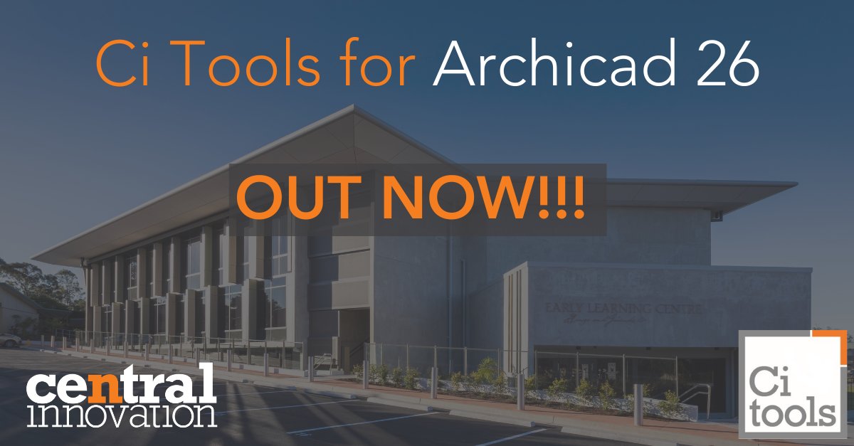 We're pleased to announce that the Ci Tools for Archicad 26 are now available in any regions where Archicad 26 is available

Download them anytime now using the Ci Tools installer

If you don't already have the Ci Tools installer, you can get it from here: myci.centralinnovation.com/Downloads/Tool…