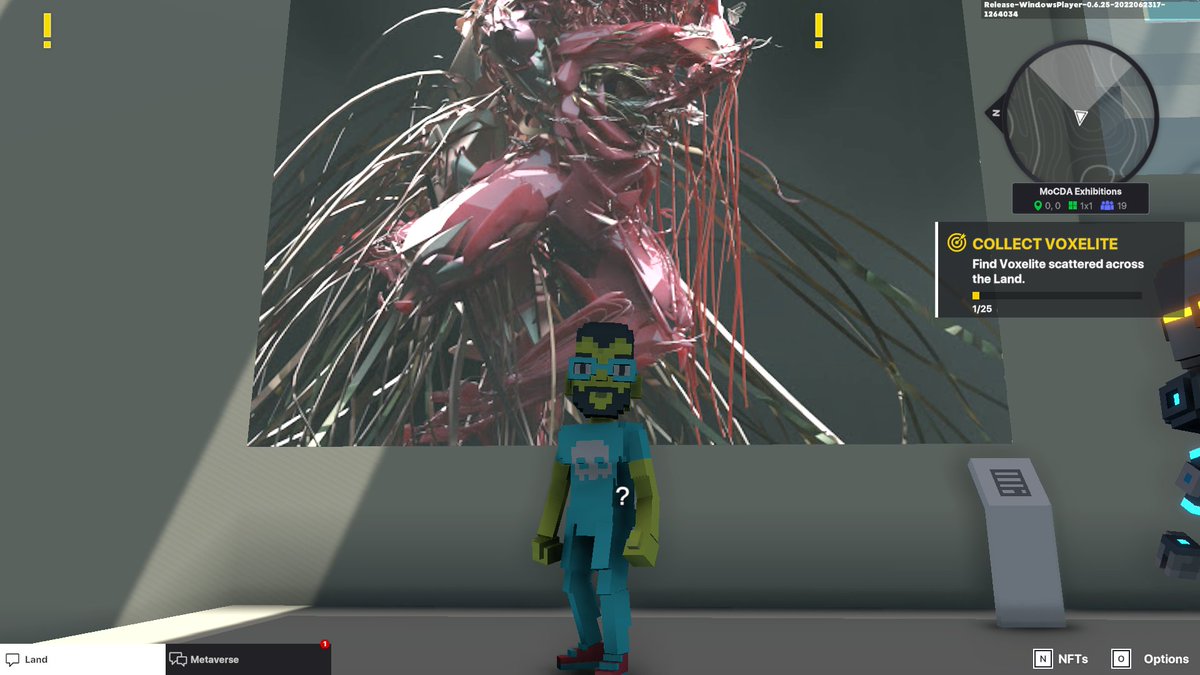 Charles07245653's tweet photo. @TheSandboxGame @MOCDA_ I just participated in the #TheSandbox weekly contest for a chance to win 200 mSAND! Here is my favorite piece from the ‘Impossible Worlds’ exhibition, check out my screenshot below!
👇 https://t.co/WXsPwdy9aM