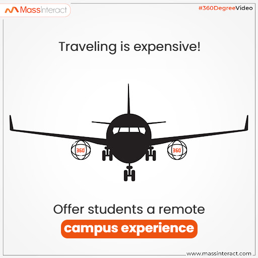 massinteract's tweet image. With travel expenses at an all-time high, help ease the financial burden on prospective students by offering a virtual tour of your campus! Know more: bit.ly/3QTjGEg

#360view #virtualreality #360video #virtualrealitytour #virtualcampustour #virtualrealityexperience