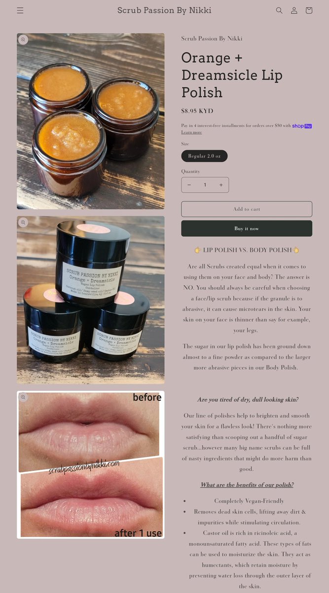 by_scrub's tweet photo. @JustAdazya I'm having a name Your price sale while my website is down for maintenance.  See my pinned post and check out our vegan Lip scrub! https://t.co/nYU50JrzYX