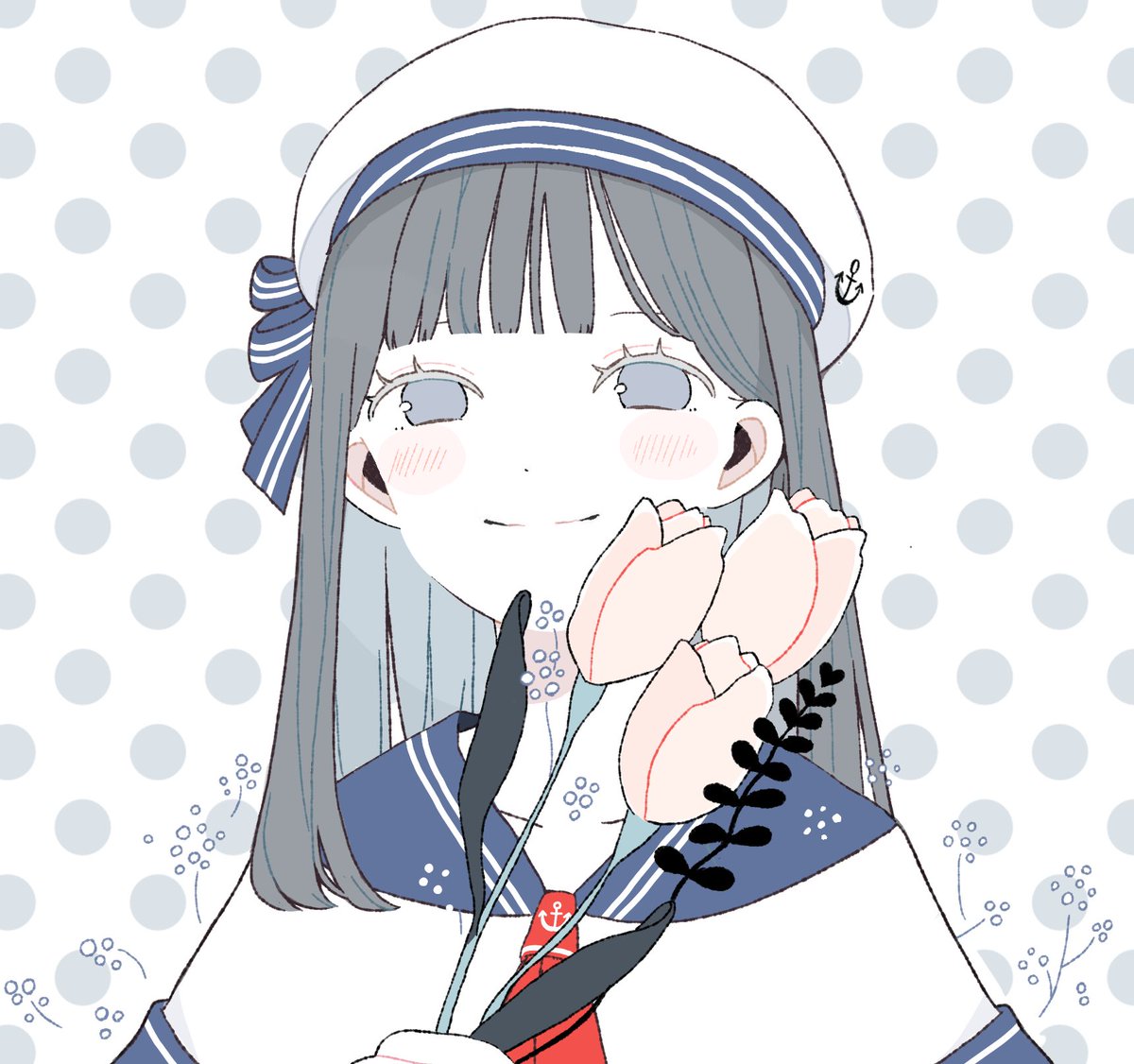 皆さま今日もお疲れさま〜！WIP✌️
次回の新作は夏らしくマリンシリーズにしようかなって思ってるよ🥳🌻

これまで意外にも黒髪ストレートヘアの女の子を描いてなかったことに気付いたので、Girls &amp; Flowers初の黒髪ストレートちゃん😳✨✨