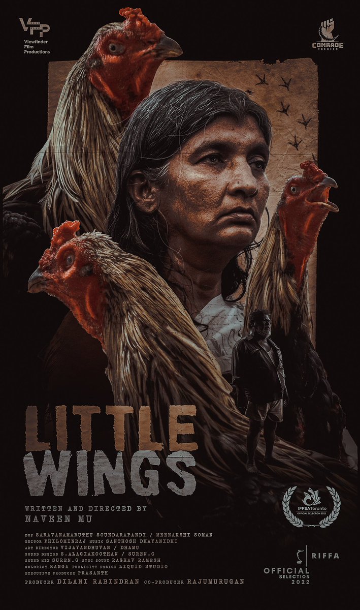 viewfinderfp's tweet photo. Presenting #LittleWings! Thank you to @Dir_Rajumurugan for releasing the poster of our latest co-production with his @ComradeTalkies - a poignant short film directed by @Dir_NaveenMu which will be having its WORLD PREMIERE in #Canada this August! #VFProduces https://t.co/Gt0PSIxd7q
