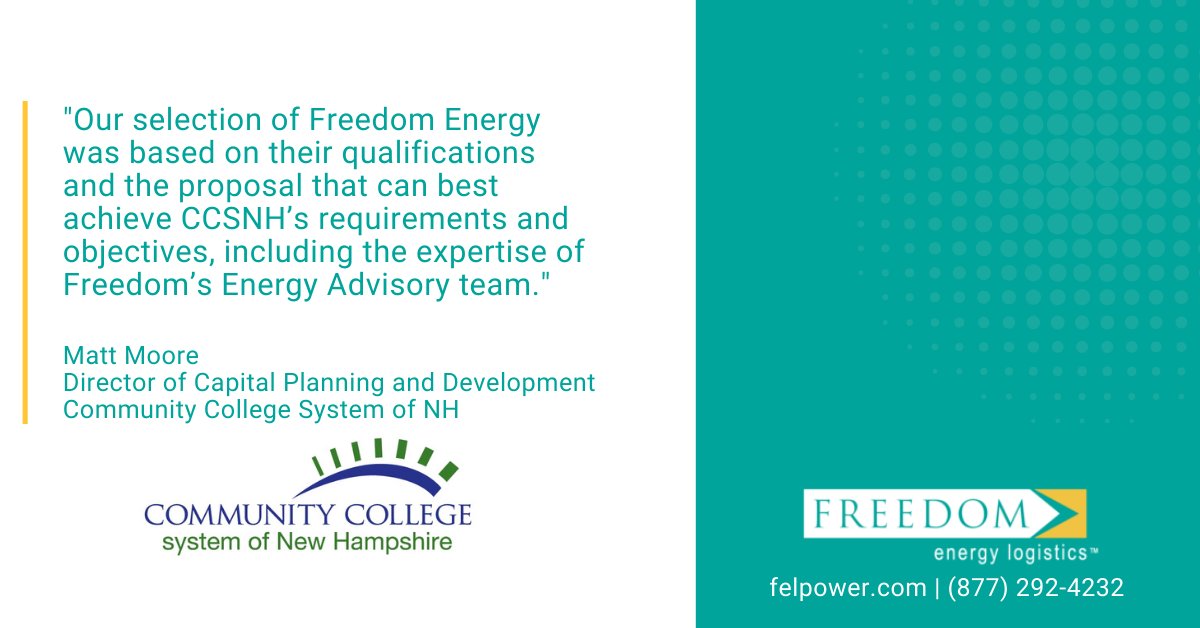 We are pleased to share that we will continue to partner with <a href="/CCSNH603/">CCSNH</a> to provide them with energy consultant services through a 3-year agreement. To learn more, visit ow.ly/SxgR50JVu8c.

#EnergyProcurement #EnergyAdvisory #EnergyAdvisor #CCSNH #Partnership #NH